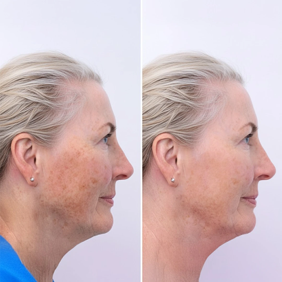 IPL Photofacial in Austin (photofacial dallas) — face sun damage before and after with a clearer, more even tone